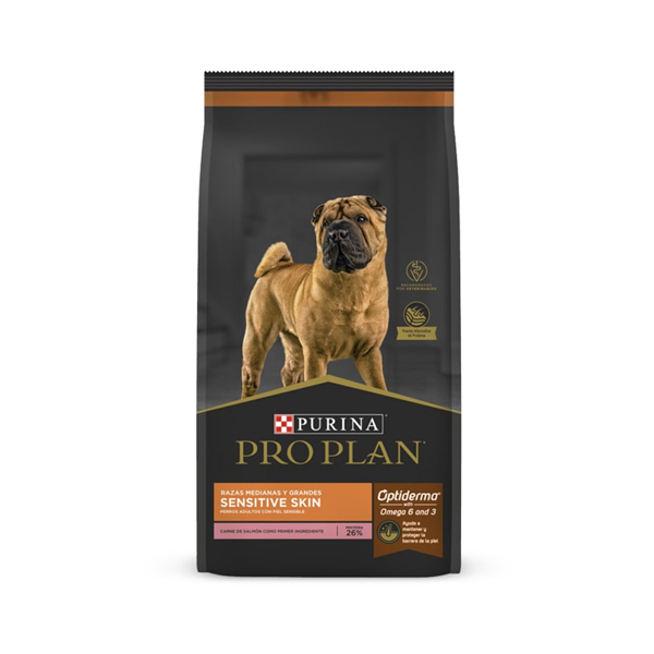 PRO PLAN DOG SENSITIVE SKIN SALMON OPTIDERMA RAZA MEDIANA Y GRANDE